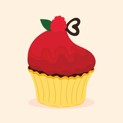 cute cupcake vector