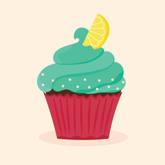 cute cupcake vector