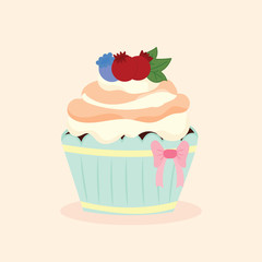 cute cupcake vector