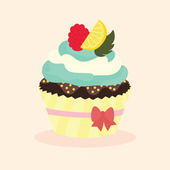 cute cupcake vector