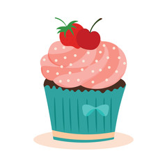 cute cupcake vector
