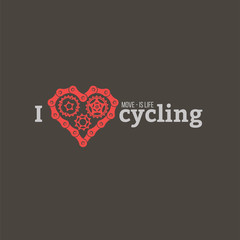 vector bicycle emblem