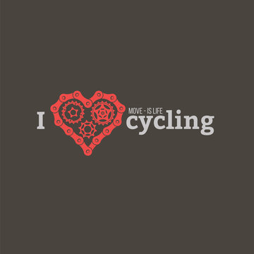 vector bicycle emblem