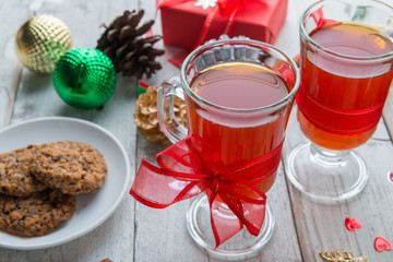 Hot christmas tea , Christmas decoration