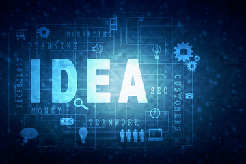 2d illustration Creativity idea concept. 