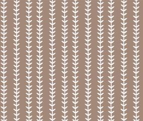 Seamless pattern in scandinavian style. Leaves pattern for print on wallpaper, gift paper, textile, paper. Two-color pattern.