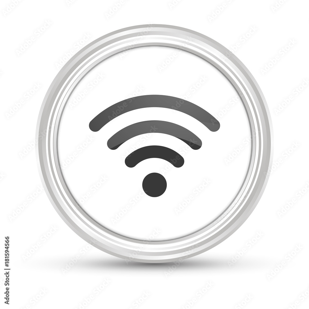 Poster weißer button - wlan verbindung