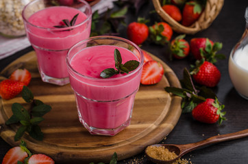 Strawberries puddink photo