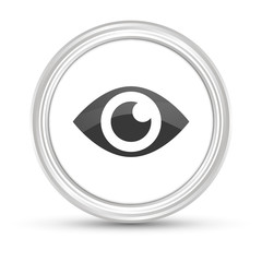 Weißer Button - Auge - Überwachung