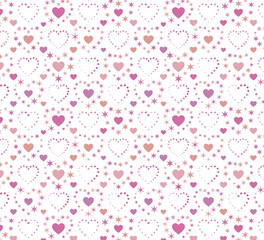 Pattern swatch, wrapping paper, pink hearts design B(CS)