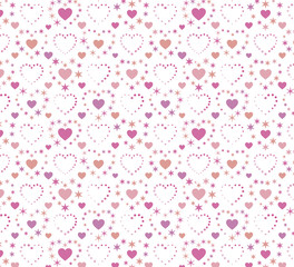 Pattern swatch, wrapping paper, pink hearts design B(CS)