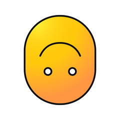 Upside down smile color icon
