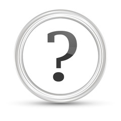Weißer Button - Fragezeichen - Helpdesk
