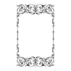 Classical baroque ornament vector 