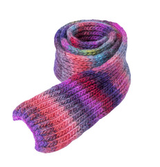 Multi-colored winter scarf.