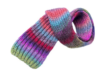 Multi-colored winter scarf.