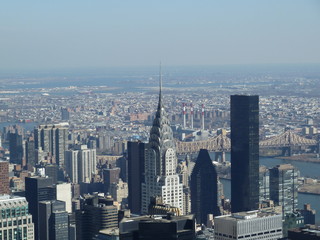 amazing aerial view on the big City, NY