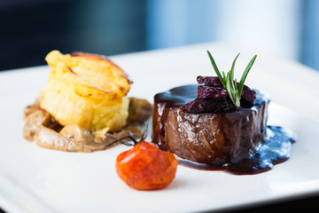 Roasted beef tenderloin