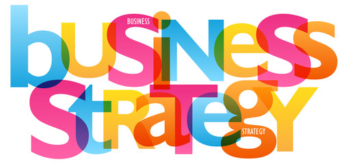 "BUSINESS STRATEGY" Vector Letters Banner