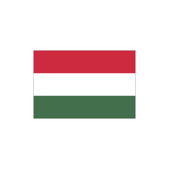 Hungarian flag, official colors and proportion correctly. National Flag of Hungary. Vector illustration on white background.