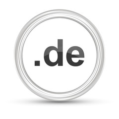 Weißer Button - .de Webadresse