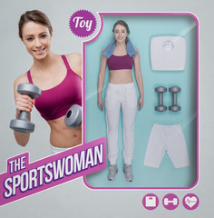 The sportswoman lifelike doll