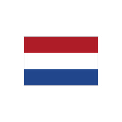 Netherlands flag, official colors and proportion correctly. National Flag of Netherlands. Vector illustration on white background.