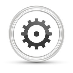 Weißer Button - Zahnrad - Einstellen