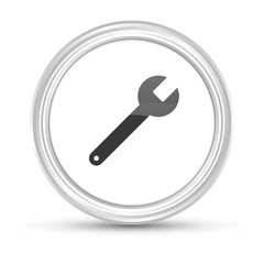 Weißer Button - Schraubenschlüssel - Reparieren