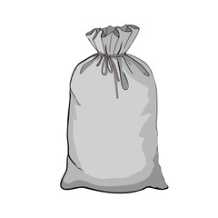 Hand drawn cartoon style shopping bags design