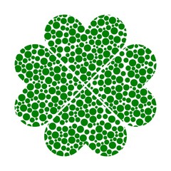 Simple icon clover leaf, four leaf clover vector illustration 