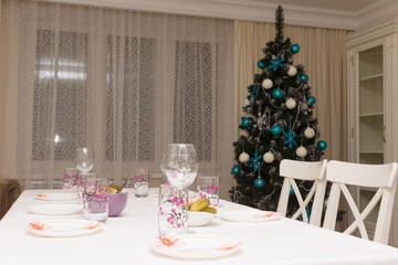 served table for Christmas