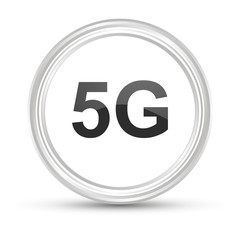 Weißer Button - 5G Datenverbindung