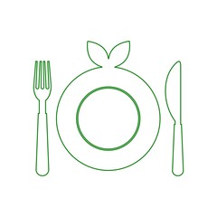 Healthy Food Plate, Food dinning kitchen menu restaurant icon