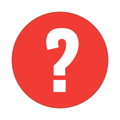 question sign, round flat icon
