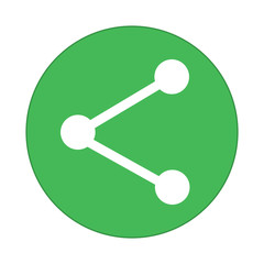 share, round flat icon