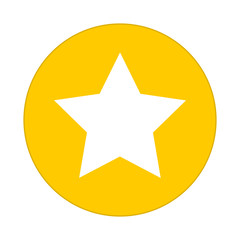 star, round flat icon