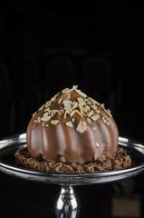 chocolate praline with nuts