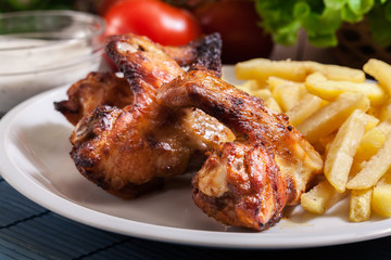 Tasty baked chicken wings