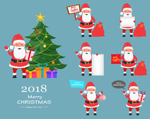 Set of Santa Claus.
