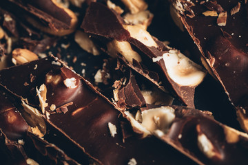 crushed chocolate with nuts
