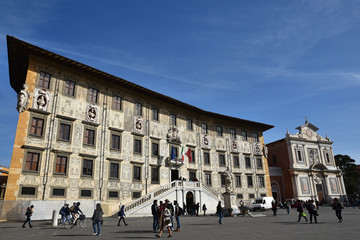 Obraz premium Palais de Carovano piazza dei Cavalieri à Pise en Toscane, Italie