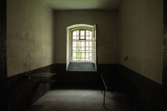 Dark vintage jail room