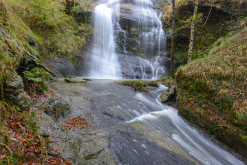 Fototapeta na wymiar Uguna waterfall, Gorbea Natural Park, Vizcaya, Spain