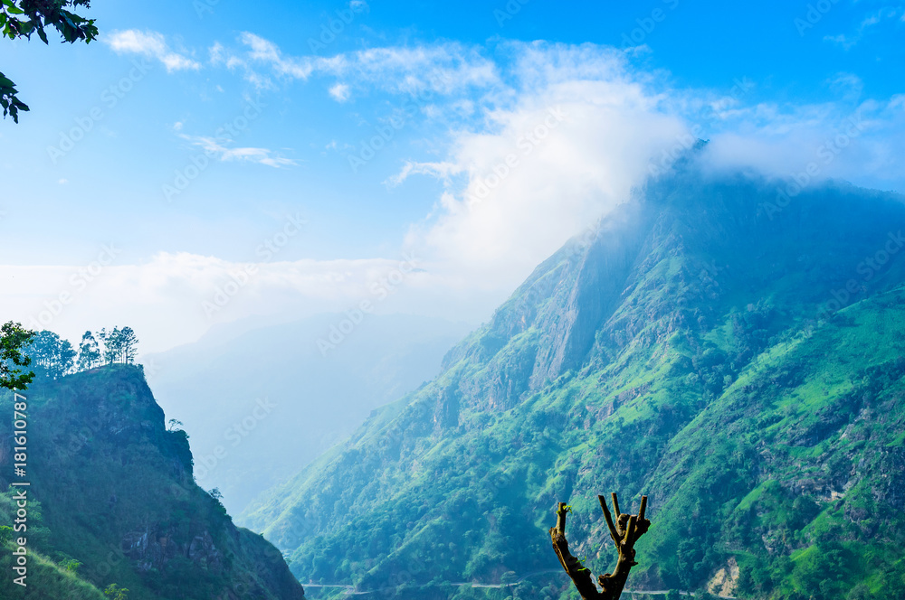 Canvas Prints The cloudy mountains of Ella