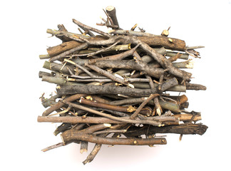 Gathered wood. 