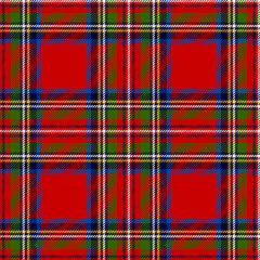 Scottish plaid. Royal Stewart tartan, seamless pattern