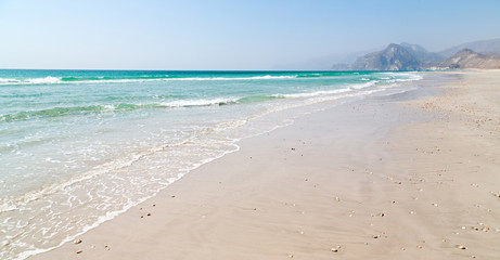in oman coastline sea ocean   gulf rock and beach relax near sky