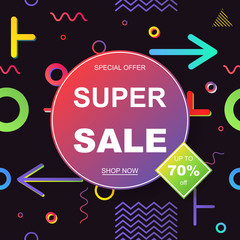 Fototapeta premium Sale banner template design. Vector illustration.