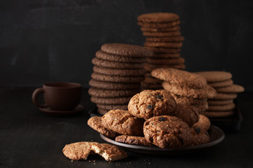 Various cookies in plate